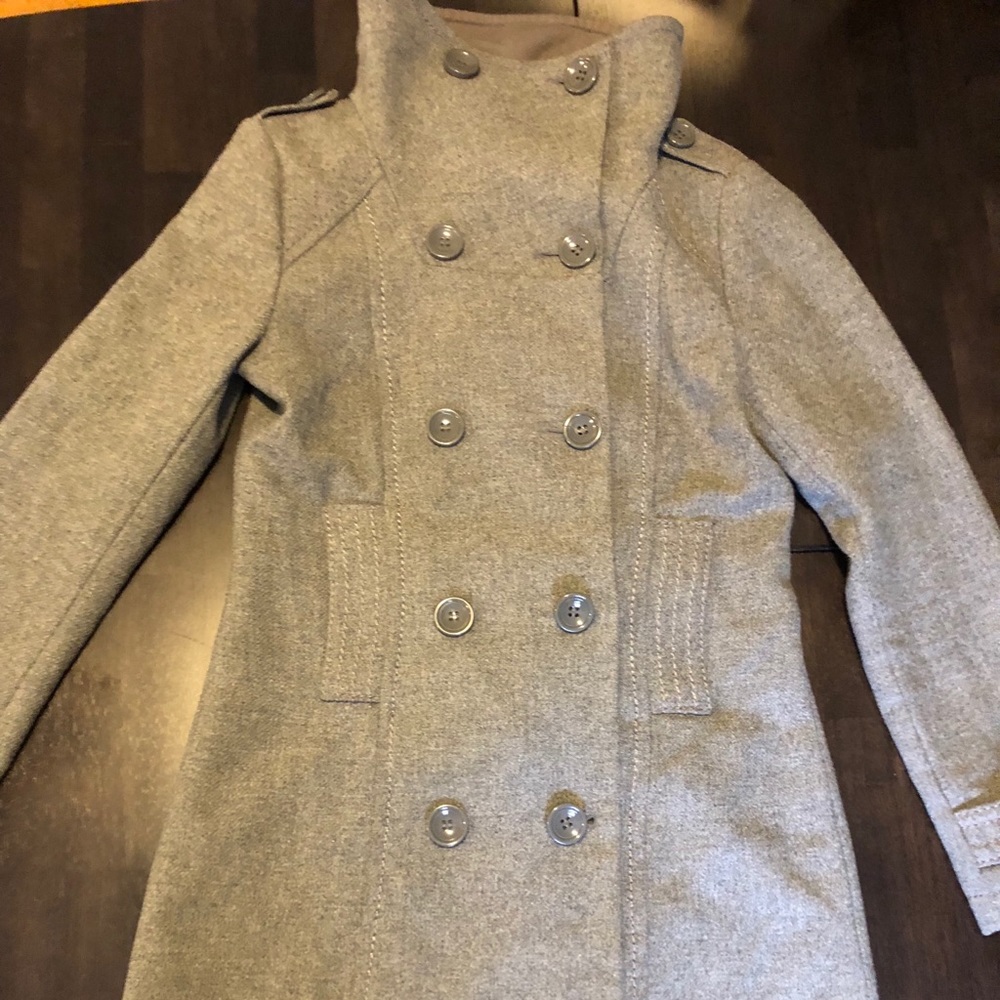 Funnel Neck Grey Peacoat - H&M - 8